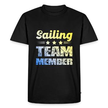 Sailing Team - Men's Premium Organic T-Shirt - black - Front - Nico (187cm)