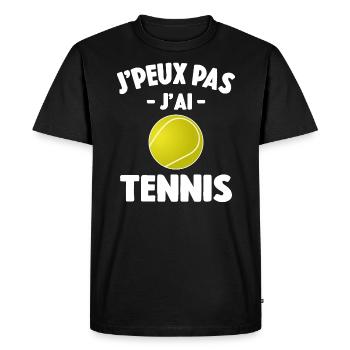 Je Peux Pas J'ai Tennis Idée Joueur Cadeau Drôle - T-shirt Premium bio Homme - noir - Devant - Nico (187cm)