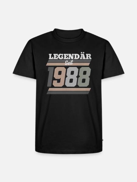 1988 - Männer Premium Bio T-Shirt - Schwarz