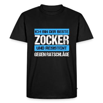Resistant gambler - Men's Premium Organic T-Shirt - black - Front - Nico (187cm)
