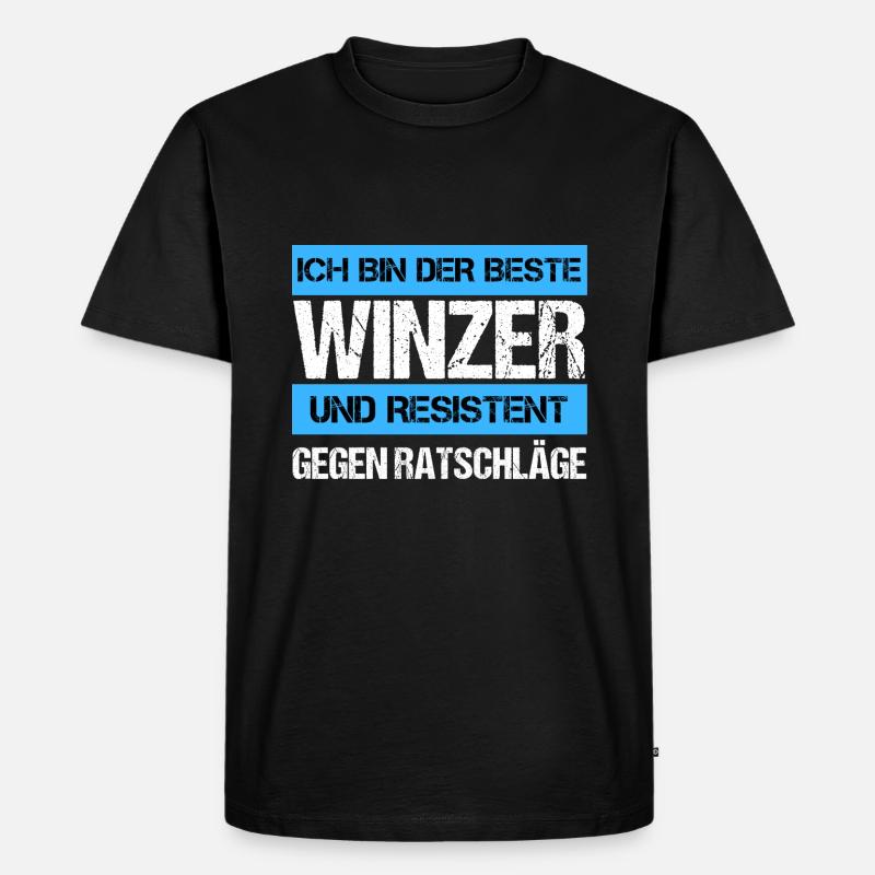 Resistenter Winzer - Männer Premium Bio T-Shirt - Schwarz