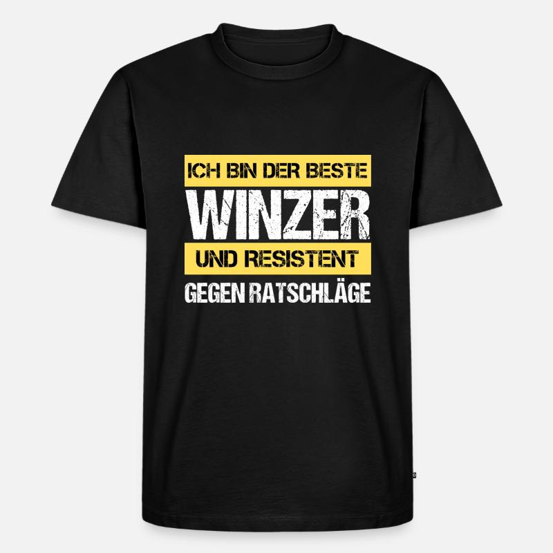 Resistenter Winzer - Männer Premium Bio T-Shirt - Schwarz