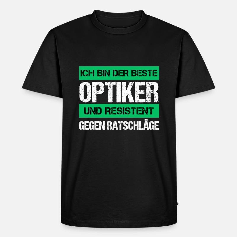 Resistenter Optiker - Männer Premium Bio T-Shirt - Schwarz