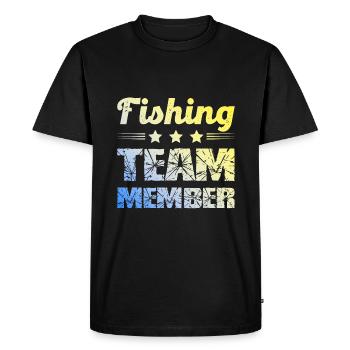 Équipe de pêche - T-shirt Premium bio Homme - noir - Devant - Nico (187cm)