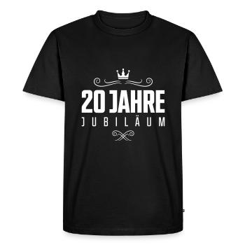 20 jahre jubiläum firmenjubiläum - Männer Premium Bio T-Shirt - Schwarz - Vorne - Nico (187cm)