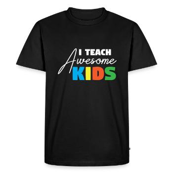 Enseignant Enseignant Enseignant école primaire Enseignant d’école - T-shirt Premium bio Homme - noir - Devant - Nico (187cm)
