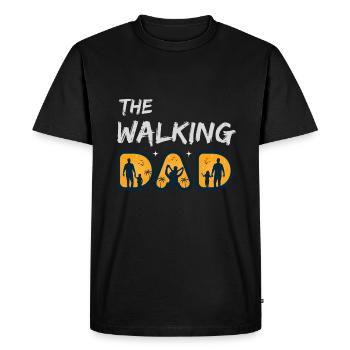 Le papa de la marche - T-shirt Premium bio Homme - noir - Devant - Nico (187cm)