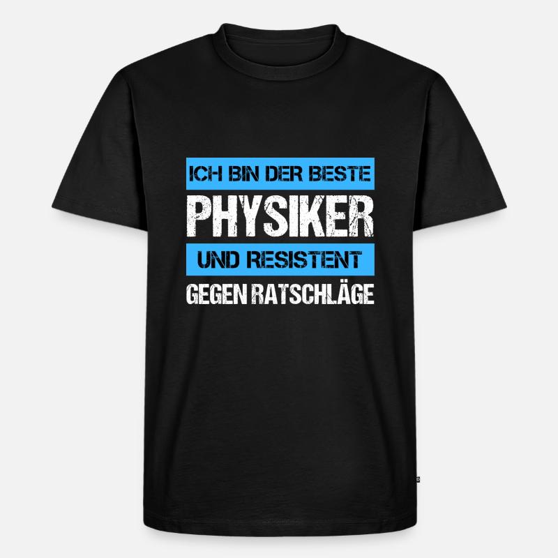 Resistenter Physiker - Männer Premium Bio T-Shirt - Schwarz