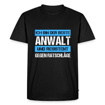 Resistant Advocate - Men's Premium Organic T-Shirt - black - Front - Nico (187cm)