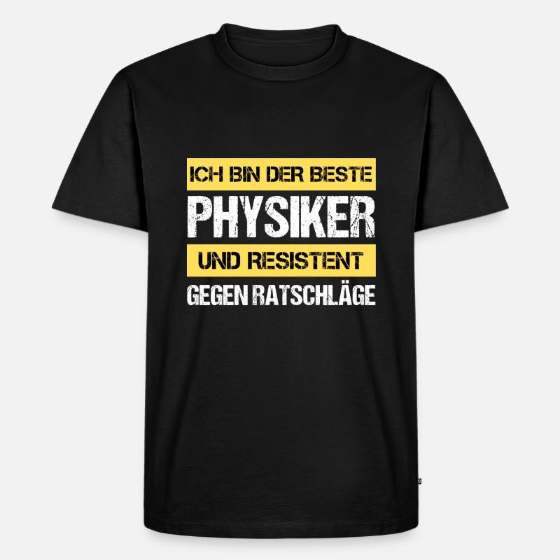 Resistenter Physiker - Männer Premium Bio T-Shirt - Schwarz