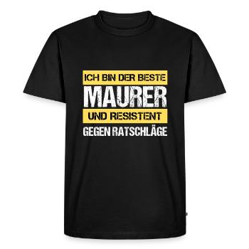 Resistant Mason - Men's Premium Organic T-Shirt - black - Front - Nico (187cm)