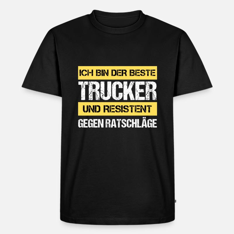 Resistenter Trucker - Männer Premium Bio T-Shirt - Schwarz