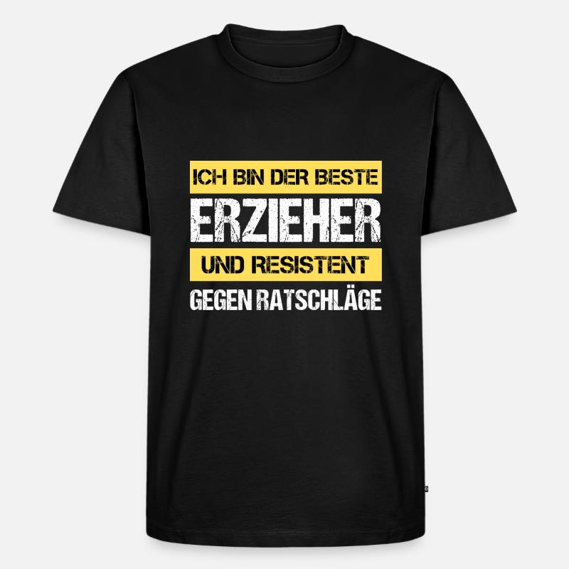 Resistenter Erzieher - Männer Premium Bio T-Shirt - Schwarz