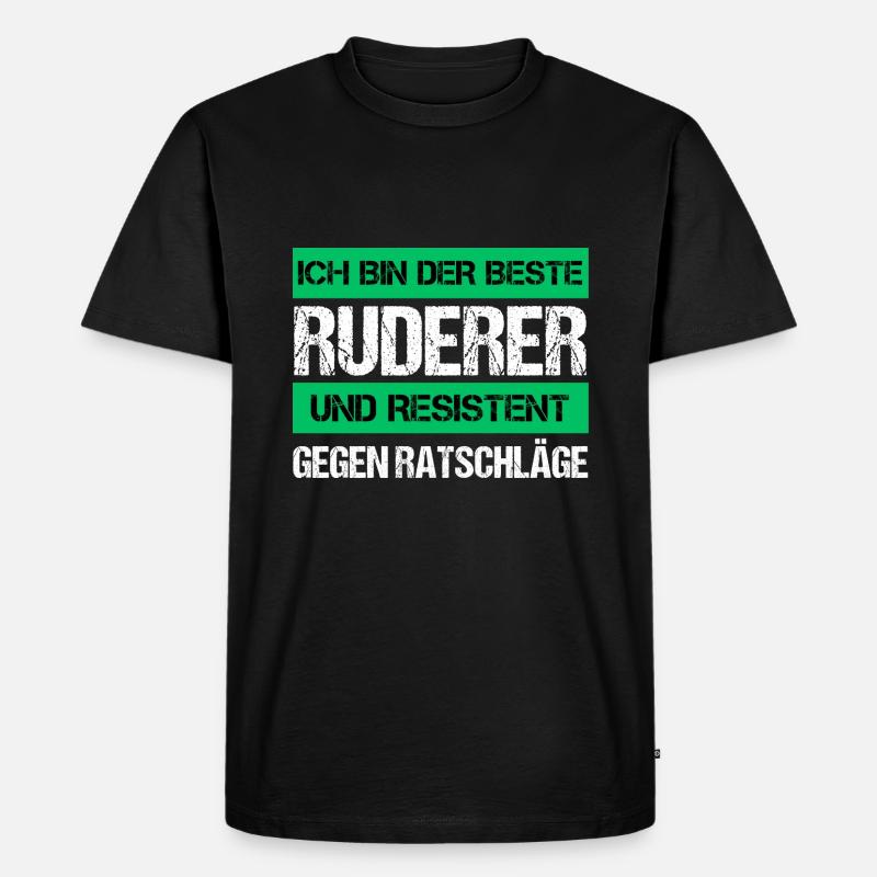 Resistenter Ruderer - Männer Premium Bio T-Shirt - Schwarz