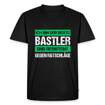 Resistant Tinkerer - Men's Premium Organic T-Shirt - black - Front - Nico (187cm)
