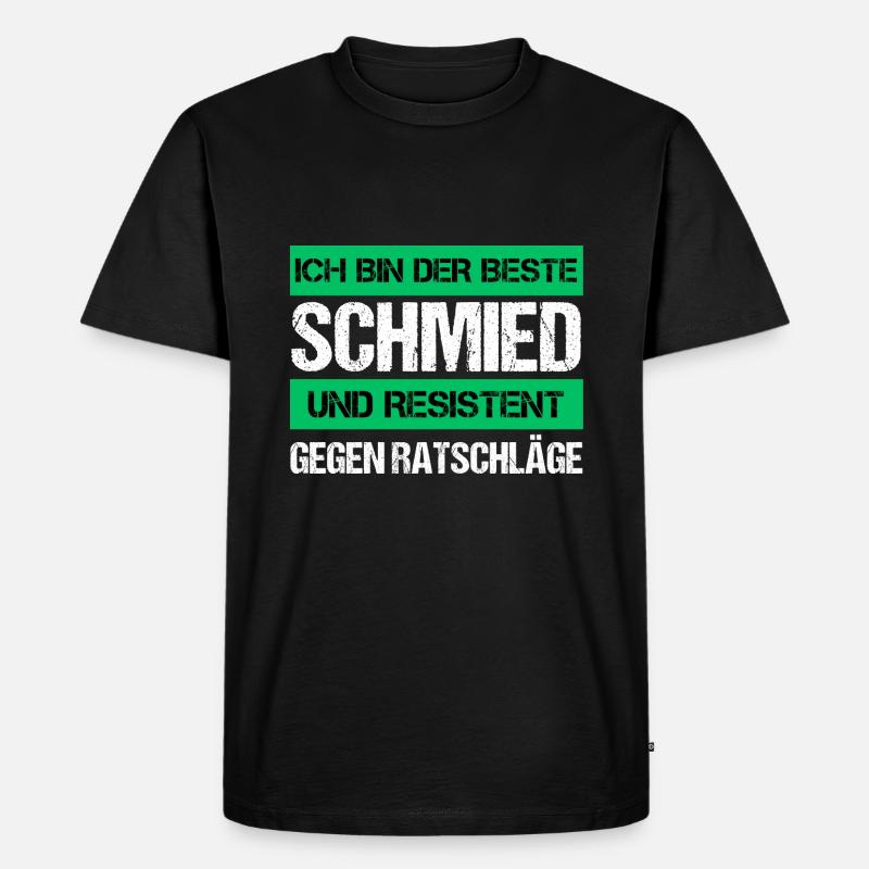 Resistenter Schmied - Männer Premium Bio T-Shirt - Schwarz