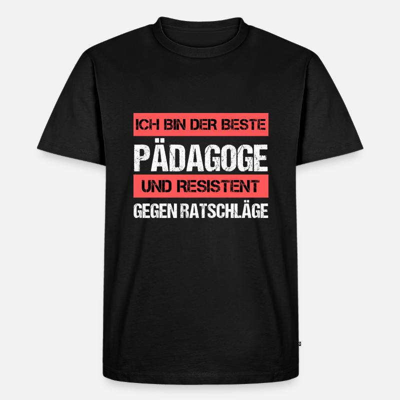 Resistenter Pädagoge - Männer Premium Bio T-Shirt - Schwarz