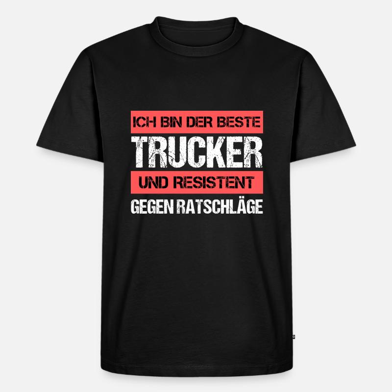 Resistenter Trucker - Männer Premium Bio T-Shirt - Schwarz