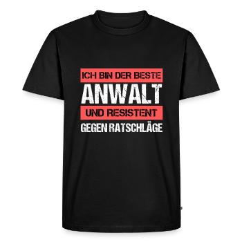 Resistant Advocate - Men's Premium Organic T-Shirt - black - Front - Nico (187cm)