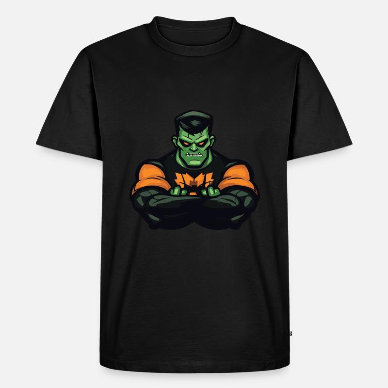 Zombie Halloween Comic - Männer Premium Bio T-Shirt - Schwarz