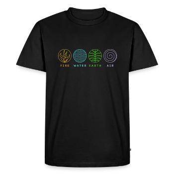 4 Elements - Men's Premium Organic T-Shirt - black - Front - Nico (187cm)