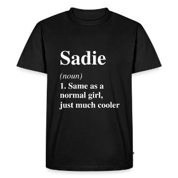 Sadie Définition Cool Nom Dicton Cadeau - T-shirt Premium bio Homme - noir - Devant - Nico (187cm)