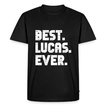 Meilleur Lucas Jamais Cadeau Rétro Dire Anniversaire - T-shirt Premium bio Homme - noir - Devant - Nico (187cm)