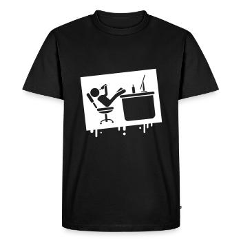 Office drinking buhum tumor - Men's Premium Organic T-Shirt - black - Front - Nico (187cm)