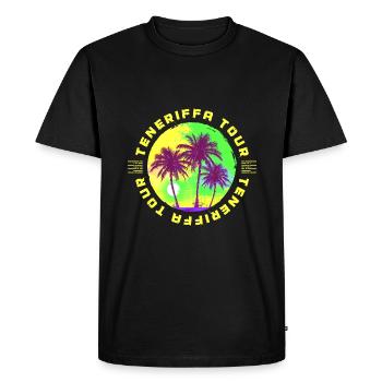 Tenerife Tour Palm Tree Holidays - T-shirt Premium bio Homme - noir - Devant - Nico (187cm)