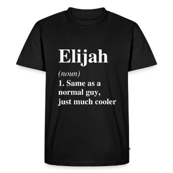 Elijah Définition Cool Nom Dire Cadeau - T-shirt Premium bio Homme - noir - Devant - Nico (187cm)