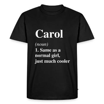 Carol Définition Cool Nom Dire Cadeau - T-shirt Premium bio Homme - noir - Devant - Nico (187cm)