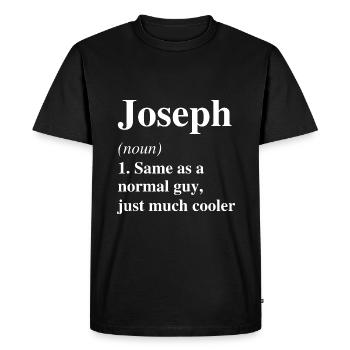 Joseph Definition Cool Name Saying Gift - Men's Premium Organic T-Shirt - black - Front - Nico (187cm)