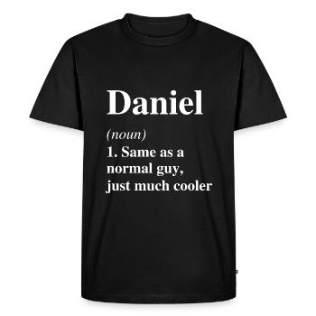 Daniel Definition Cool Name Saying Gift - Men's Premium Organic T-Shirt - black - Front - Nico (187cm)