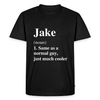 Jake Definition Cool Name Saying Gift - Men's Premium Organic T-Shirt - black - Front - Nico (187cm)