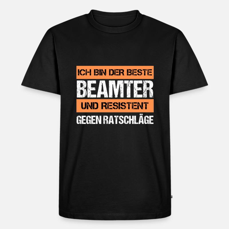 Resistenter Beamter - Männer Premium Bio T-Shirt - Schwarz