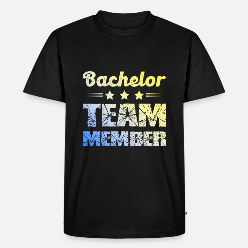 Bachelor Team - Männer Premium Bio T-Shirt - Schwarz