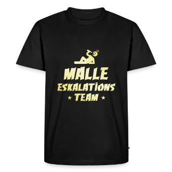 Malle Escalation - Men's Premium Organic T-Shirt - black - Front - Nico (187cm)