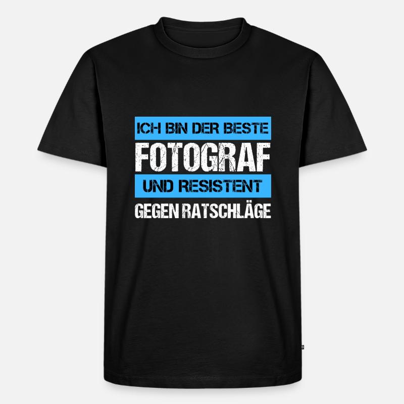 Resistenter Fotograf - Männer Premium Bio T-Shirt - Schwarz