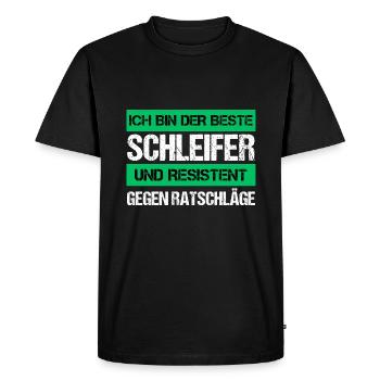 Resistant grinder - Men's Premium Organic T-Shirt - black - Front - Nico (187cm)