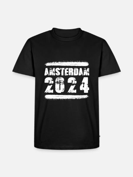 Amsterdam 2024 Team - Men's Premium Organic T-Shirt - black