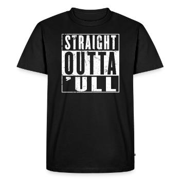 Straight Outta Hull ('ull) Funny Kingston Upon - T-shirt Premium bio Homme - noir - Devant - Nico (187cm)