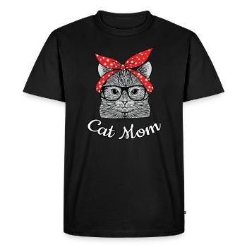 Cat & Cats Mother Mum Cat owner gift - Men's Premium Organic T-Shirt - black - Front - Nico (187cm)