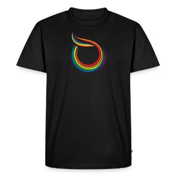 Symbole de la fierté gay 2019 Q Design - T-shirt Premium bio Homme - noir - Devant - Nico (187cm)