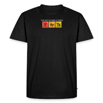 Funny Farts Geek Pun - Orange - T-shirt Premium bio Homme - noir - Devant - Nico (187cm)