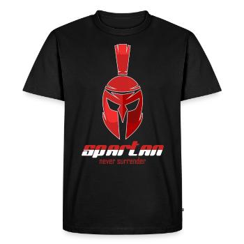 Sparta - ne jamais se rendre - T-shirt Premium bio Homme - noir - Devant - Nico (187cm)