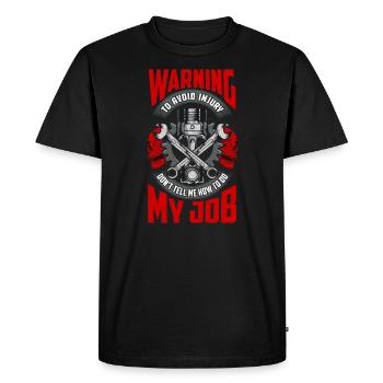 Mécanicien drôle de mécanicien automobile disant - T-shirt Premium bio Homme - noir - Devant - Nico (187cm)