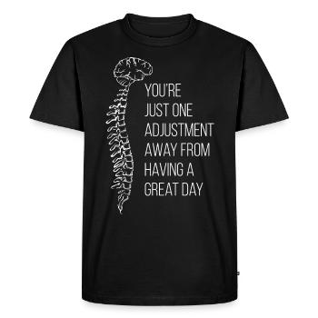 Physiothérapie Physiothérapeute Chiropracteur Chiro - T-shirt Premium bio Homme - noir - Devant - Nico (187cm)