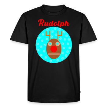 Rudolph - T-shirt Premium bio Homme - noir - Devant - Nico (187cm)