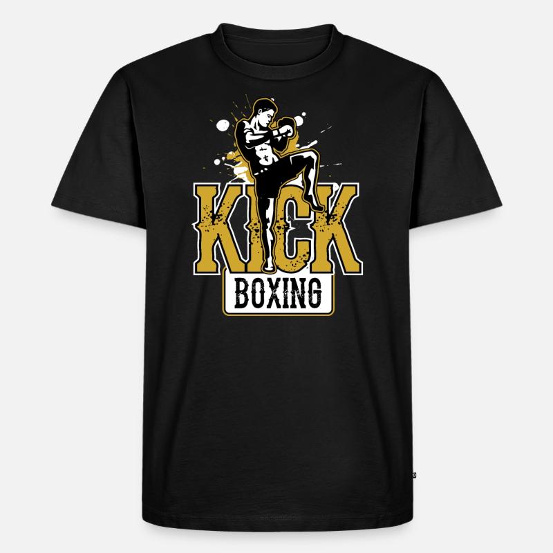 Kickboxen - Männer Premium Bio T-Shirt - Schwarz