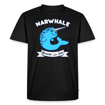 narval - T-shirt Premium bio Homme - noir - Devant - Nico (187cm)